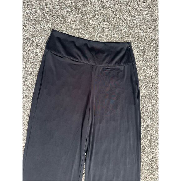 NWT Lovers + Friends Black Wide Leg Flowy Palazzo Pants High Rise Soft Silky M - Picture 10 of 11